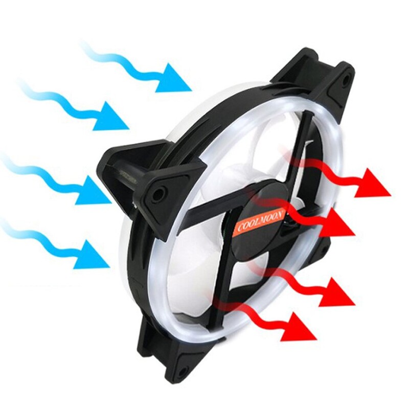 Нов компютърен корпус 120 мм вентилатор RGB 3PIN цветна лампа радиатор охладител Mute PC 12V DC ARGB вентилатор шаси вентилатори процесор охладител