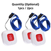 Tuya WiFi Smart SOS Бутон за повикване Безжичен болногледач Пейджър Телефон Предавател за предупреждение Бутон за спешно повикване за деца Възрастен пациент