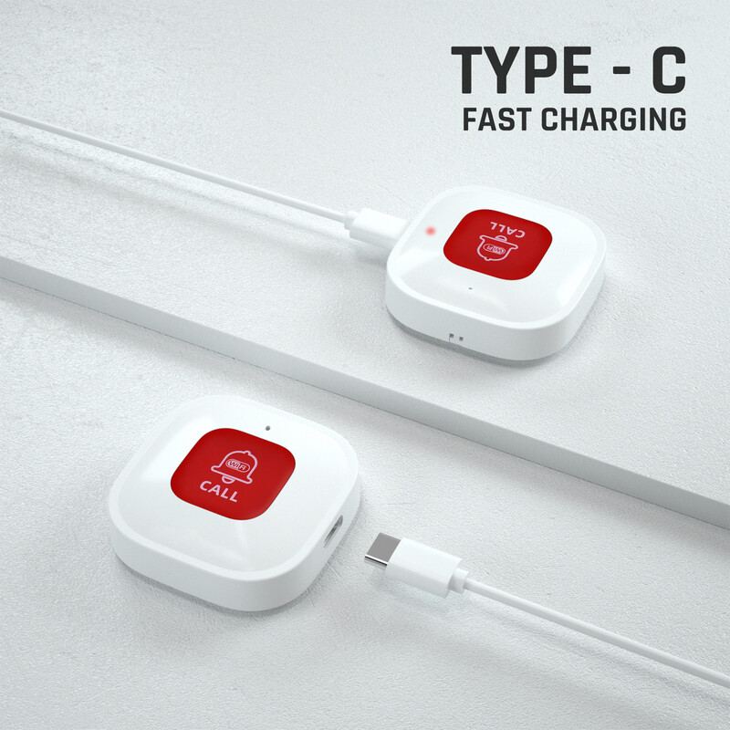 Tuya WiFi Smart SOS Бутон за повикване Безжичен болногледач Пейджър Телефон Предавател за предупреждение Бутон за спешно повикване за деца Възрастен пациент