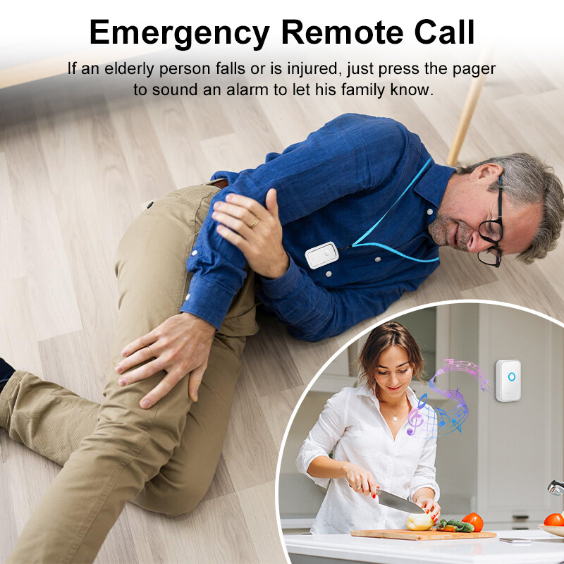 Bežični dojavljivač za starije osobe Dojavljivač za starije osobe SOS tipka za alarm Pametni poziv Punjenje sustava Može se postaviti uzicu Pogodno za obiteljsku bolnicu itd.