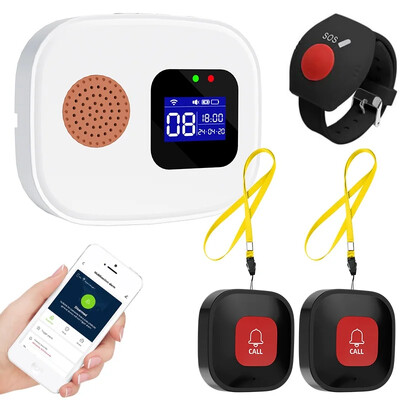 SOS Caregiver Pager Tipka za poziv Pozivno zvono Tipke za uzbunu za pacijente Starije osobe Kućni prijenosni sustav za poziv medicinske sestre Alarm za krevet
