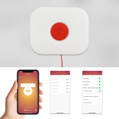 TUYA ZigBee SOS-nupu anduri alarm Eakate alarm Veekindel hädaabi alarmi lüliti Töötage Tuya Zigbee jaoturiga Smartlife App