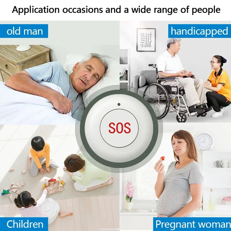 HIVA mājas drošības signalizācijas sistēma Viedā bezvadu SOS avārijas panikas poga ar saules enerģiju darbināmai āra sirēnai