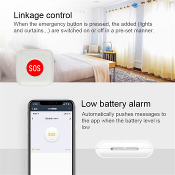 Συναγερμός έκτακτης ανάγκης Tuya Σύστημα συναγερμού νοσηλείας Ασύρματο κουμπί κλήσης βοήθειας για παιδιά γέροντα