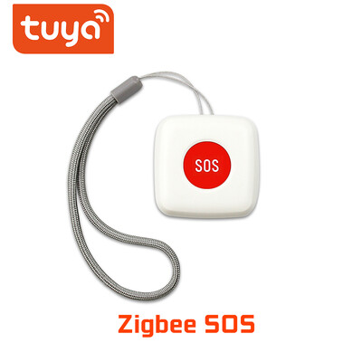 TUYA ZigBee SOS pogu sensora trauksmes signāls Vecāka gadagājuma cilvēku trauksmes signāls Ūdensizturīgs avārijas palīdzības trauksmes slēdzis Darbs ar Tuya Zigbee centrmezgla Smartlife lietotni