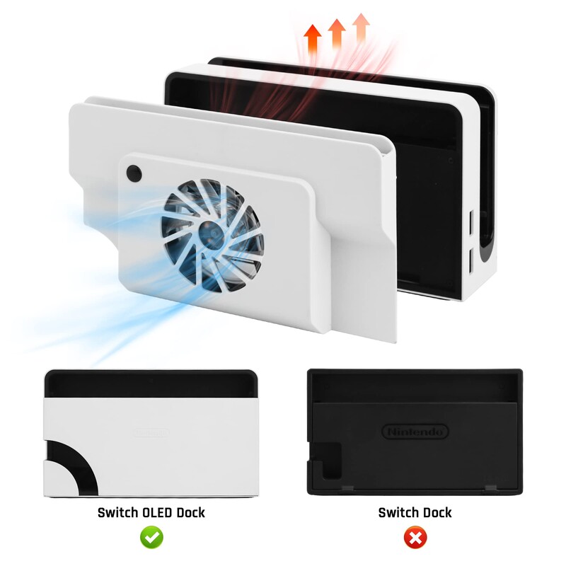 Chladiaci ventilátor kompatibilný s Nintendo Switch OLED Dock, náhradný chladič pre Switch OLED Heat Displacement Dock