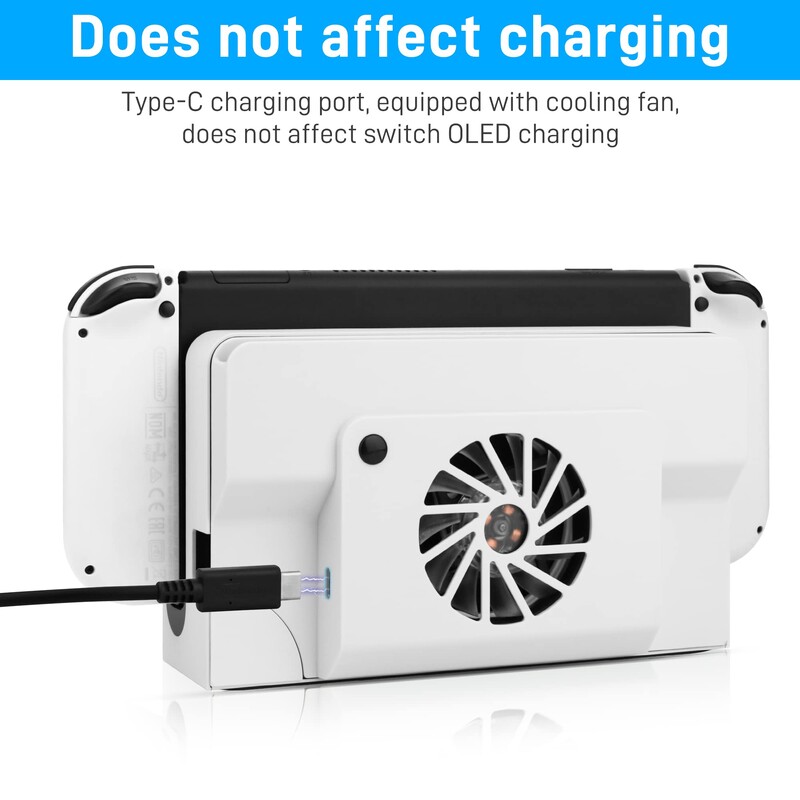 Chladiaci ventilátor kompatibilný s Nintendo Switch OLED Dock, náhradný chladič pre Switch OLED Heat Displacement Dock