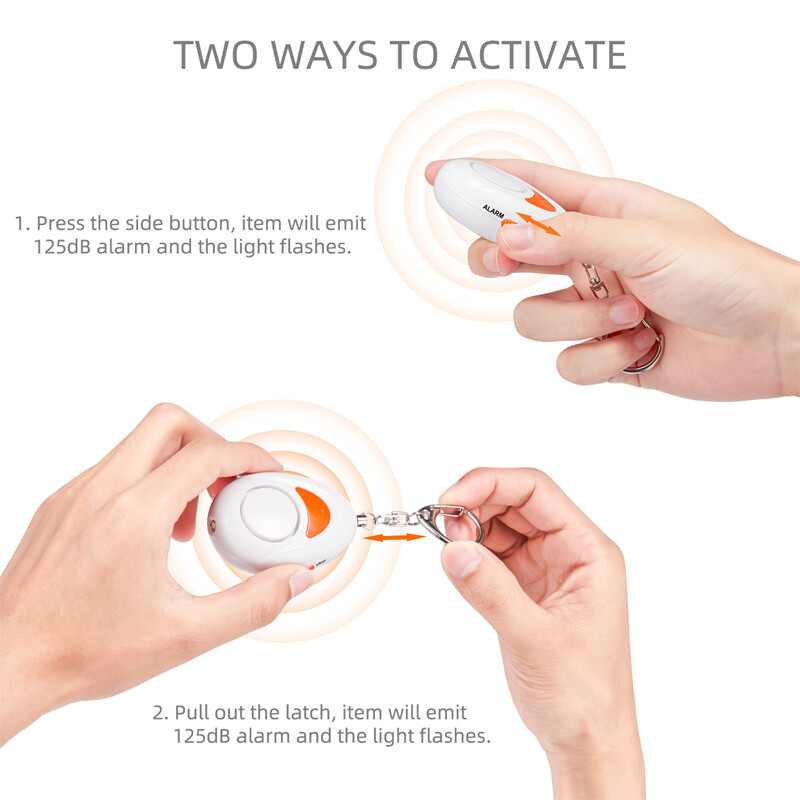 LED zibspuldzes pretaizdzīšanas ierīce āra personīgās drošības atslēgu ķēde vecāka gadagājuma cilvēku un bērnu trauksmes divvirzienu slēdža vadības signalizācija