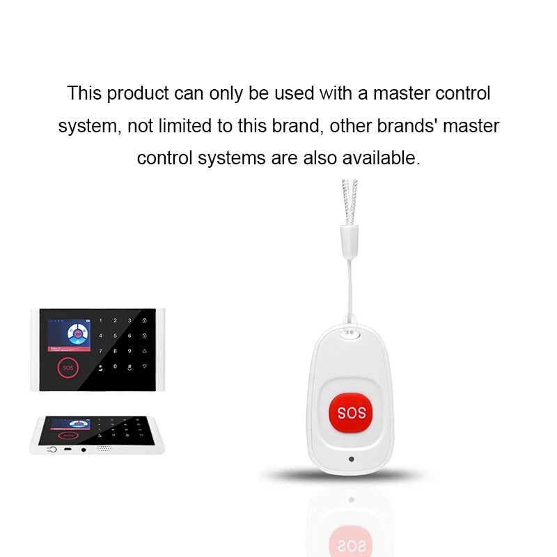 Bezvadu SOS avārijas panikas poga gados vecākiem trauksmes sensoriem Mājas apsardzes signalizācija 433MHz drošības signalizācijas sistēmai