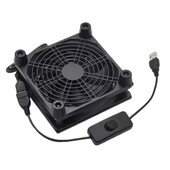Tõhus 120 mm USB-ventilaator koos alusega ruuterite, võrguserveriprojektide ja sülearvuti jahutamiseks