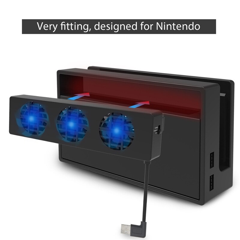 Stanica za kontrolu temperature podesive brzine, 3 ventilatora, konzolni hladnjak za montažu na stanicu s ispušnom ventilacijom za Nintendo Switch