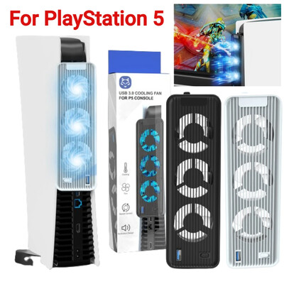 Za PS5 konzolu Vanjski ventilator za hlađenje s LED svjetlom Sustav hlađenja Tihi hladnjak za Playstation 5 Disc&Digital Edition