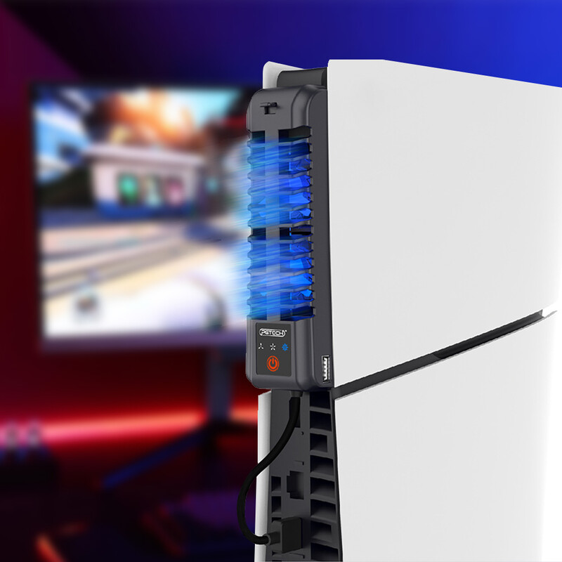 PS5 Slim Console dzesēšanas ventilators USB 2.0 centrmezgli 3 līmeņu dzesētāja ventilators Sony PS5 Slim Disc & Digital Edition konsoles piederumi