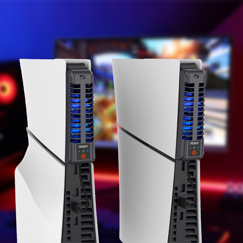 PS5 Slim Console dzesēšanas ventilators USB 2.0 centrmezgli 3 līmeņu dzesētāja ventilators Sony PS5 Slim Disc & Digital Edition konsoles piederumi