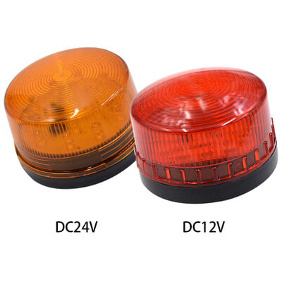 DC 12V&24V Indicator luminos de avertizare LED Lumină intermitentă Alarma de securitate pentru mașină, camion, autobuz, leagăn, poarta glisantă roșu portocaliu