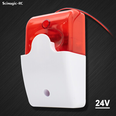 Siseruumides juhtmega häire sireen strobe välklamp DC 12V 24V juhtmega välgu sireen Juhtmega tsooni gsm häiresüsteemi jaoks