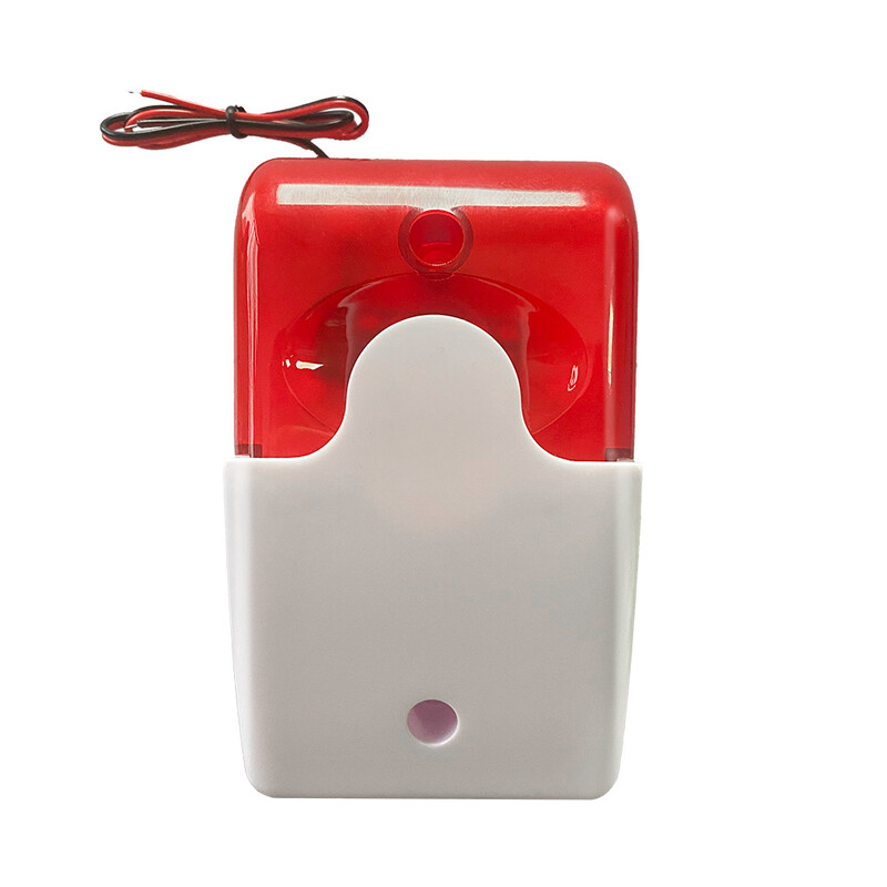 Juhtmega strobesireen Vastupidav 12V 24V 220V helialarm, vilkuv tulega vilkuv sireen GSM-i juhtmevaba koduvalve alarmi jaoks