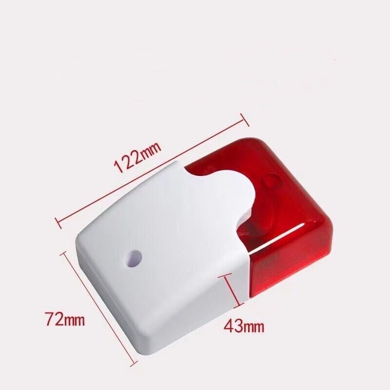 Juhtmega strobesireen Vastupidav 12V 24V 220V helialarm, vilkuv tulega vilkuv sireen GSM-i juhtmevaba koduvalve alarmi jaoks