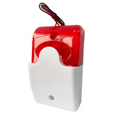 Juhtmega strobe-sireen Vastupidav 12V/24V/220V helialarm, vilkuv tulega vilkuv sireen GSM-i juhtmevaba koduvalvealarmi jaoks