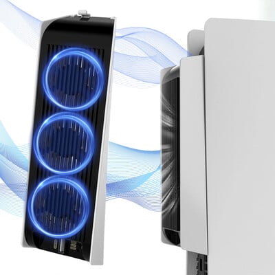 Učinkoviti ventilator za hlađenje za igraće konzole PS5 Radijatori s 3 vanjska ventilatora, stanica za hlađenje sustava za Sony Playstation 5 konzolu