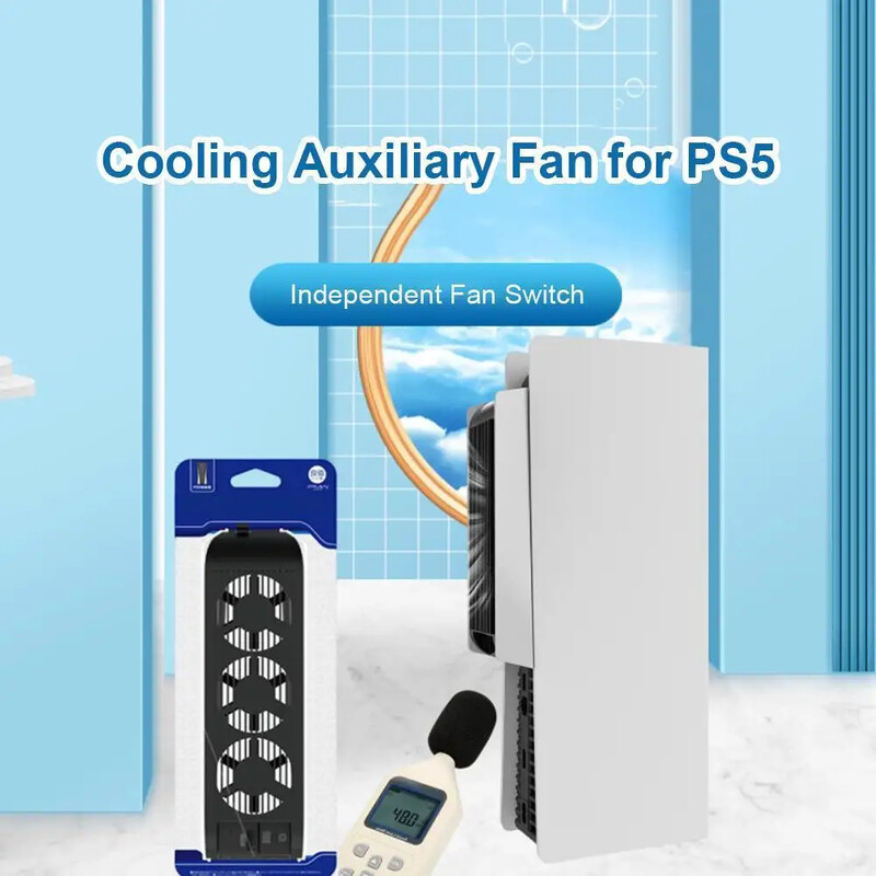 Efektīvs dzesēšanas ventilators PS5 spēļu konsoles radiatoriem ar 3 ārējo ventilatoru dzesētāja sistēmas staciju Sony Playstation 5 konsolei