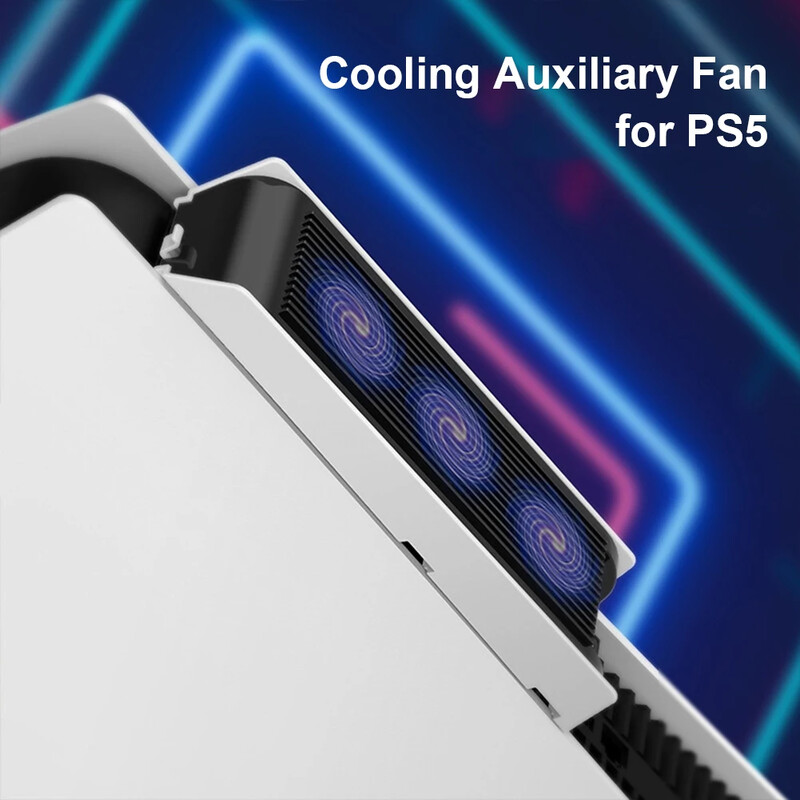 Efektīvs dzesēšanas ventilators PS5 spēļu konsoles radiatoriem ar 3 ārējo ventilatoru dzesētāja sistēmas staciju Sony Playstation 5 konsolei