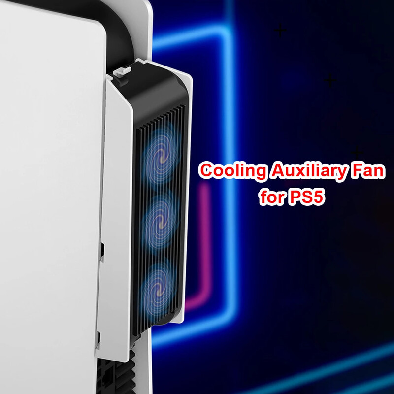 Efektīvs dzesēšanas ventilators PS5 spēļu konsoles radiatoriem ar 3 ārējo ventilatoru dzesētāja sistēmas staciju Sony Playstation 5 konsolei