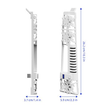 Cool αθόρυβος ανεμιστήρας παιχνιδιών P5175 για PS5 Slim με πολύχρωμη λειτουργία πολύχρωμου φωτός RGB και 3 λυχνία υπερτροφοδοτούμενη