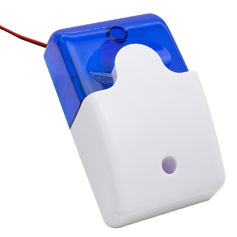 Mini stroboskopinė sirenos indikatoriaus lemputė garso signalizacijos lemputė mirksi lemputė garsinis įspėjimas laidinis raudonas mėlynas 12V 24V 110DB