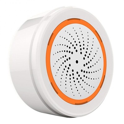 Alarma inteligentă cu sirenă Tuya Zigbee pentru securitatea locuinței cu alerte stroboscopice Suport cablu USB Alimentare Funcționează cu TUYA Smart Hub