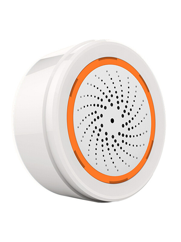 Tuya Zigbee nutikas sireenialarm koduturvalisuse jaoks koos strobehoiatustega Toetage USB-kaablit Toite UP töötab koos TUYA Smart Hubiga