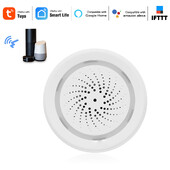 Senzor de alarmă sirenă Wifi Sirenă de alarmă inteligentă Sistem de securitate la domiciliu Aplicația Tuya Smart Life compatibilă cu controlul vocal Alexa Home