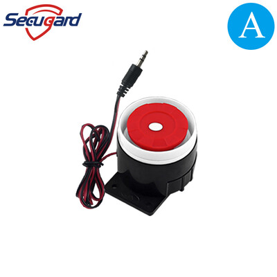 Sirenă cu fir Mini 120dB Claxon de interior Alarma sonoră Buzzer puternic Difuzor antifurt DC12V pentru sistemul nostru de alarmă antiefracție de securitate la domiciliu