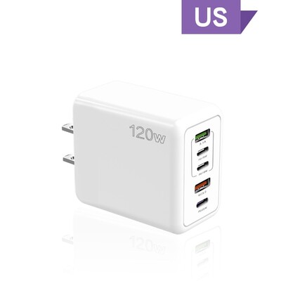 Supercharge USB Type C kabelis QC3.0 120W PD Super ātrs lādētājs priekš Samsung iPhone Xiaomi Huawei universāls 5 portu ātrais lādētājs
