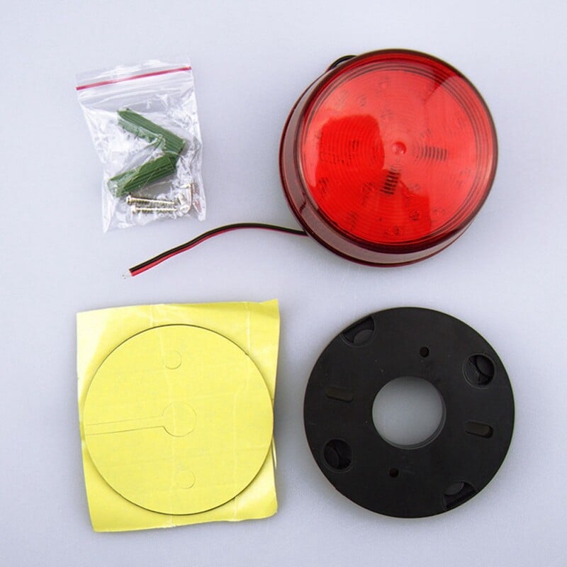 Sigurnosni alarm DC12V svjetlosni stroboskop Sigurnosno upozorenje Crveno bljeskajuće LED svjetlo za šetnicu Vrt Hodnik Zgrada