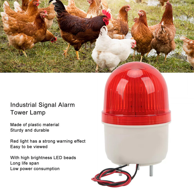 Сигнална мигаща светлина DC12V или 24V или 220V LED предупредителна светлина за сигурност за отваряне на люлееща се плъзгаща се врата / бариера / гаражна врата