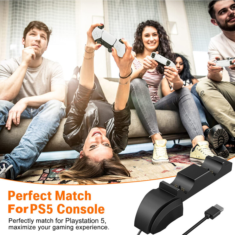 PS5 kontrolleri laadimisjaama juhtmevaba juhtkangi jaoks kiirlaadimine DualSense laadimisdokk PlayStation 5 mängutarvikute jaoks