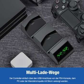 Charing Dock Station για χειριστήριο PS4 με 4 Dongles Micro USB Dual Fast Controller Charger για Playstation 4/PS4 Slim/PS4 Pro