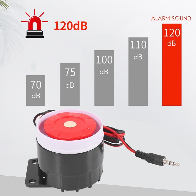 Mini Sirena Cablata Pentru Sistem De Alarma Securitate Casa Sirena Claxon 120Db 12V