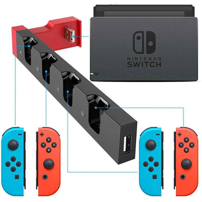 Switch OLED Joy Con Controller Punjač Dock Stalak Držač stanice za Nintendo Switch NS Joy-Con Game Support Dock za punjenje