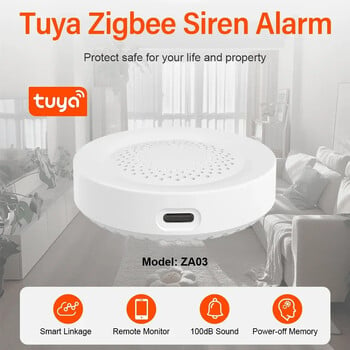 Συναγερμός σειρήνας Tuya Zigbee για Smart Home Security 100db Ηχείο Λειτουργεί με Alexa Yandex Alice Απαιτεί Tuya Zigbee Hub.