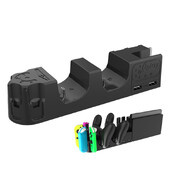 6 в 1 контролер зарядно докинг станция за Nintendo Switch 4 Joypad 2 Pro контролери USB 2.0 стойка за зареждане Аксесоари за игри