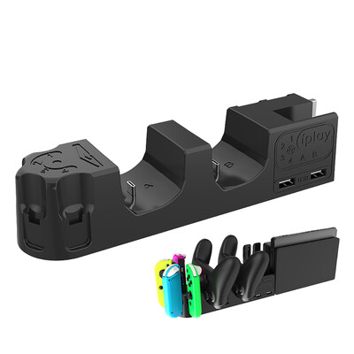 6 в 1 контролер зарядно докинг станция за Nintendo Switch 4 Joypad 2 Pro контролери USB 2.0 стойка за зареждане Аксесоари за игри