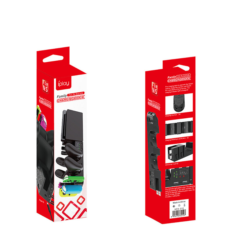 6 в 1 контролер зарядно докинг станция за Nintendo Switch 4 Joypad 2 Pro контролери USB 2.0 стойка за зареждане Аксесоари за игри