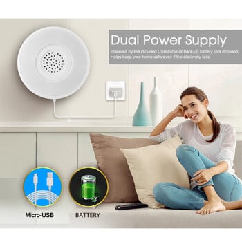 Tuya Smart WiFi Zigbee Αισθητήρας συναγερμού σειρήνας Έξυπνος συναγερμός Σειρήνα Ήχος και φως Συναγερμός Κόρνα Σύστημα Ασφάλειας σπιτιού Tuya Smart Life APP