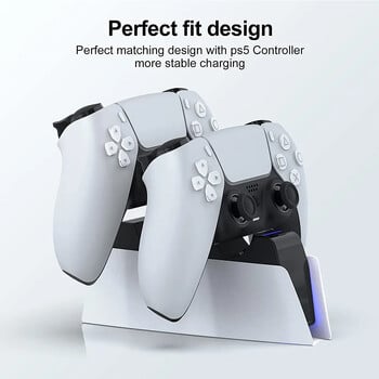 για PS5 Type-C DualSense Charging Station Dual Charging Dock Charger Stand για PlayStation 5 DualSense Wireless Game Controller