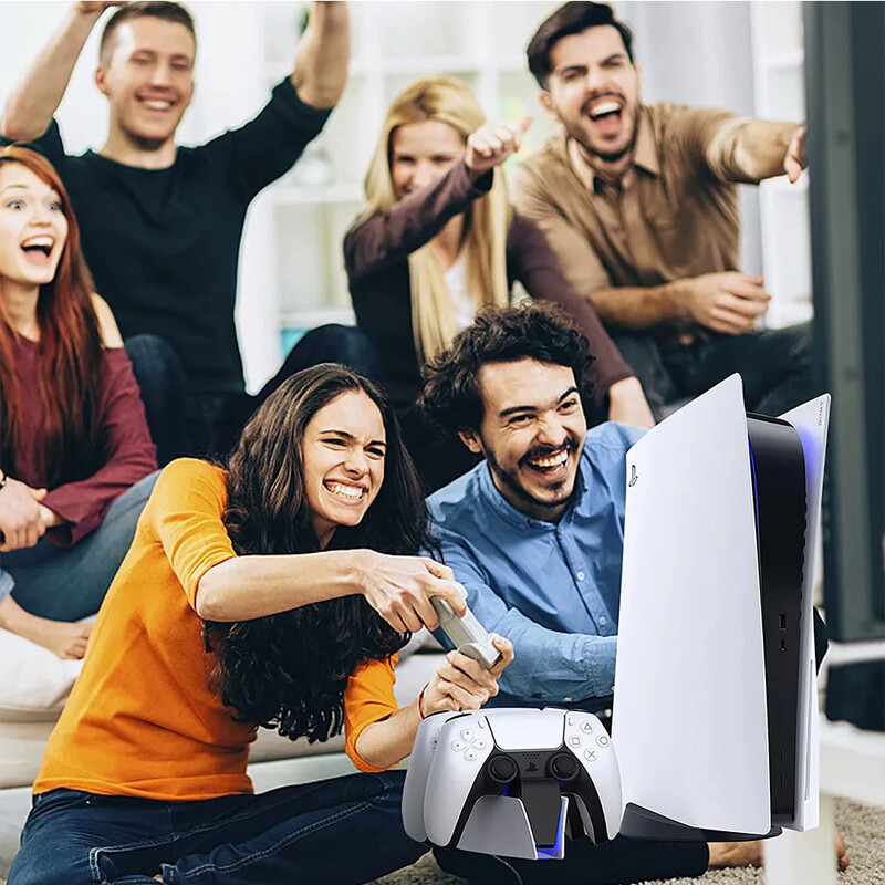 PS5 Type-C DualSense uzlādes stacijai Dual Charging Dock lādētāja statīvs PlayStation 5 DualSense bezvadu spēļu kontrolierim
