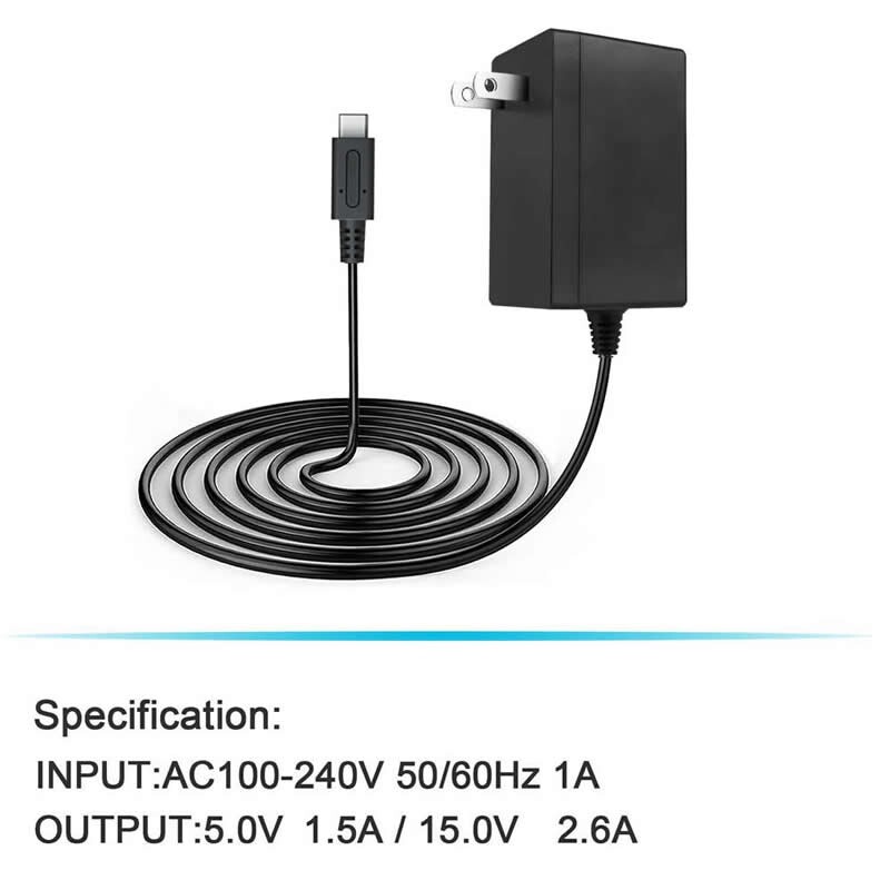GILGOTT EU/US/UK Spraudnis maiņstrāvas adaptera lādētājs Nintendo Switch OLED Travel Charging Type C USB barošanas avots priekš Nintend Switch