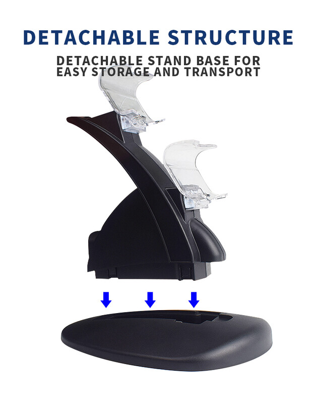 DATA FROG kontroliera lādētājs PlayStation 4 LED Dual USB uzlādes dokstacijai Dualshock 4/PS4 Slim Pro spēļu kontrolierim