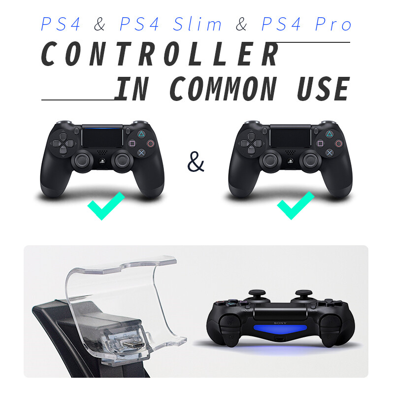 DATA FROG kontroliera lādētājs PlayStation 4 LED Dual USB uzlādes dokstacijai Dualshock 4/PS4 Slim Pro spēļu kontrolierim